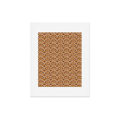 70s mod fabric repeat, orange and browns Art Print