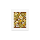 70s Retro Flower Power boho pattern Art Print