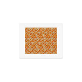 70s retro vintage daisies, flowers, orange, peach Art Print