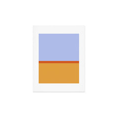 70s Summer Color Block Blue and Orange Art Print