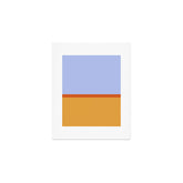 70s Summer Color Block Blue and Orange Art Print