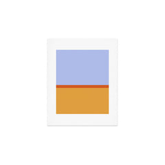 70s Summer Color Block Blue and Orange Art Print