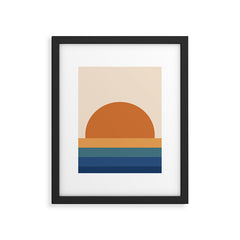 70's Retro Sunset Framed Art Print