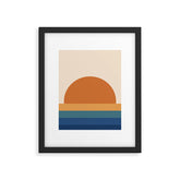 70's Retro Sunset Framed Art Print