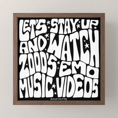 2000's Emo Music Video Mini Art Print