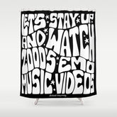 2000's Emo Music Video Shower Curtain