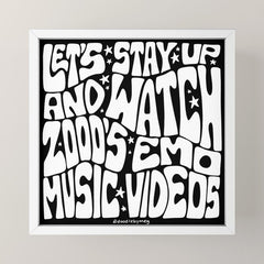 2000's Emo Music Video Mini Art Print