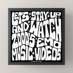 2000's Emo Music Video Mini Art Print