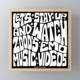 2000's Emo Music Video Mini Art Print