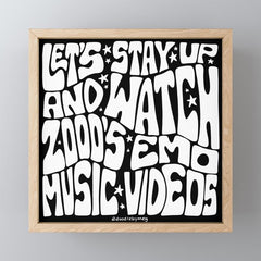 2000's Emo Music Video Mini Art Print