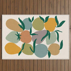 2025 EARTHY FRUIT MARKET CALENDAR Outdoor Rug