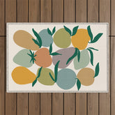 2025 EARTHY FRUIT MARKET CALENDAR Outdoor Rug