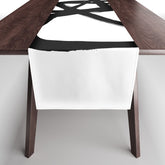 A Family Of Five White Background Table Runner