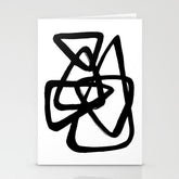 A Family Of Five White Background Stationery Card