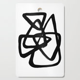 A Family Of Five White Background Cutting Board