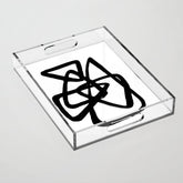 A Family Of Five White Background Acrylic Tray