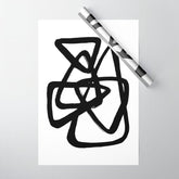 A Family Of Five White Background Wrapping Paper