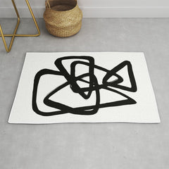 A Family Of Five White Background Rug