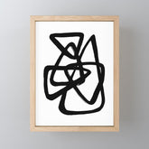 A Family Of Five White Background Mini Art Print