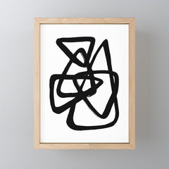 A Family Of Five White Background Mini Art Print