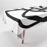A Family Of Five White Background Tablecloth