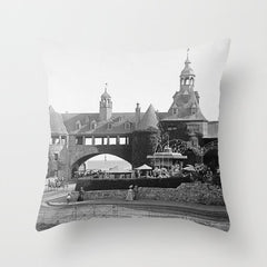 1890 Narragansett Towers & Casino, Narragansett, Rhode Island Throw Pillow