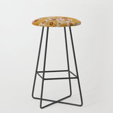 70s Floral Pattern Stool
