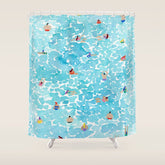 A float Shower Curtain
