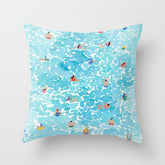 A float Throw Pillow