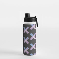 2010s era egirl x pattern Water Bottle
