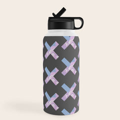2010s era egirl x pattern Water Bottle
