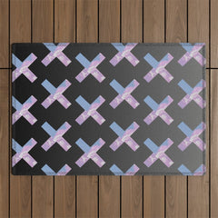 2010s era egirl x pattern Outdoor Rug