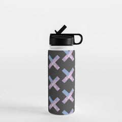 2010s era egirl x pattern Water Bottle