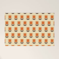 70s Flower Pattern #2 Welcome Mat