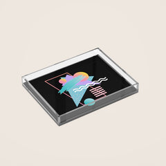 80s Retrowave Design - Memphis Pattern 135 Acrylic Tray