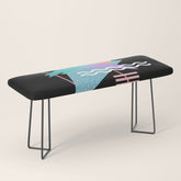 80s Retrowave Design - Memphis Pattern 135 Bench