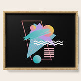 80s Retrowave Design - Memphis Pattern 135 Serving Tray