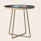 80s Retrowave Design - Memphis Pattern 135 Side Table