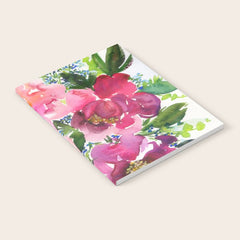 5 pink peonies in watercolor Notebook