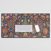 17th Century Persian Rug Print with Animals Desk Mat