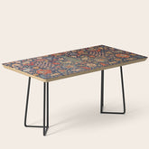 17th Century Persian Rug Print with Animals Coffee Table