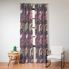 50s Witch Vibes Window Curtain