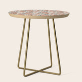 70s flowers - 70s, retro, spring, floral, florals, floral pattern, retro flowers, boho, hippie, earthy, muted Side Table