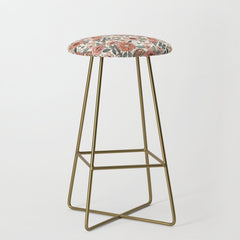70s flowers - 70s, retro, spring, floral, florals, floral pattern, retro flowers, boho, hippie, earthy, muted Stool