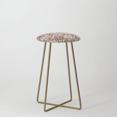 70s flowers - 70s, retro, spring, floral, florals, floral pattern, retro flowers, boho, hippie, earthy, muted Stool