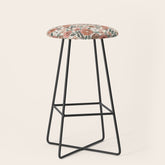 70s flowers - 70s, retro, spring, floral, florals, floral pattern, retro flowers, boho, hippie, earthy, muted Stool