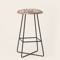 70s flowers - 70s, retro, spring, floral, florals, floral pattern, retro flowers, boho, hippie, earthy, muted Stool