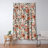 70s flowers - 70s, retro, spring, floral, florals, floral pattern, retro flowers, boho, hippie, earthy, muted Window Curtain