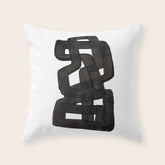 Boulder' Mid Century Modern Fun Abstract Shapes Throw Pillow