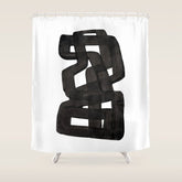 Boulder' Mid Century Modern Fun Abstract Shapes Shower Curtain